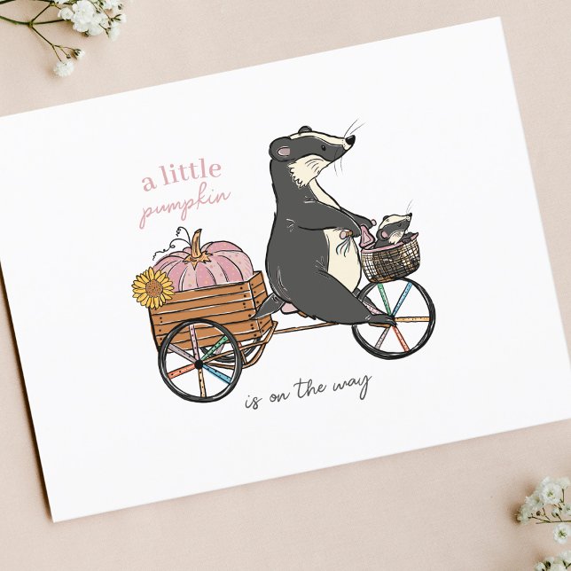 Cartão Postal Pequena Chá de fraldas de Abóbora de Abóbora Convi (Criador carregado)