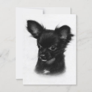 Cartão Postal Pequena Maravilha - Arte Chihuahua Pintada À Mão