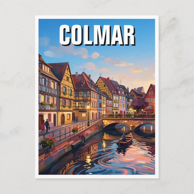 Cartão Postal Pequena Veneza de Colmar (Frente)