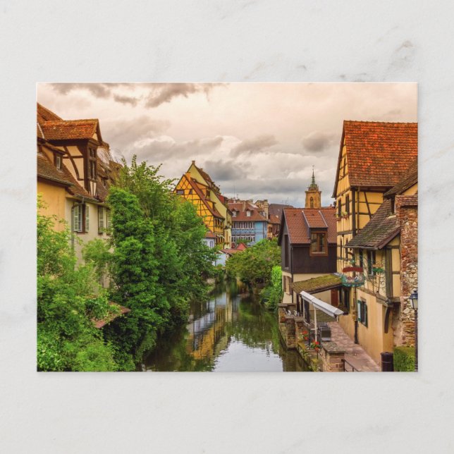 Cartão Postal Pequena Veneza, pequena Venise, em Colmar, França (Frente)