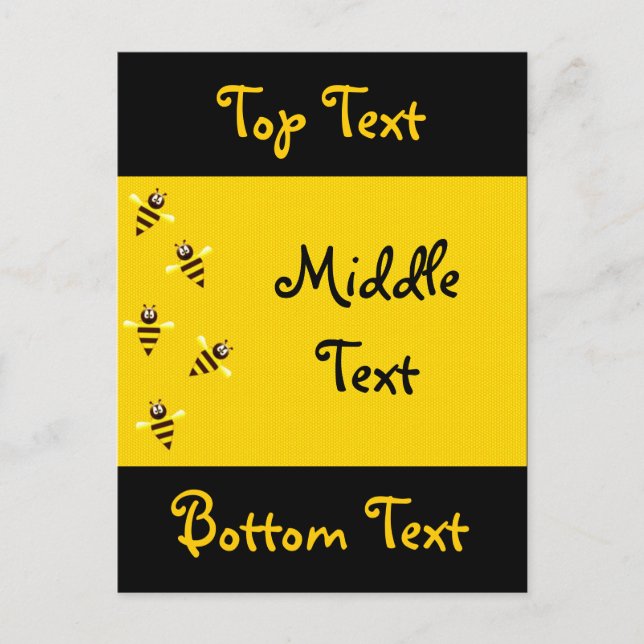 Cartão Postal Pequenas abelhas (Frente)