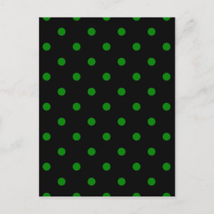 Cartão Postal Pequenas Bolinhas - Verde a preto