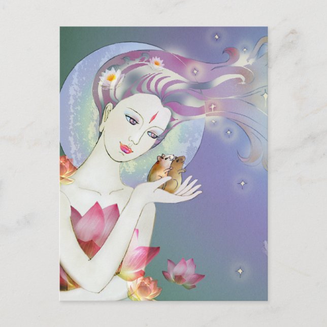 Cartão Postal Pequenas Botas de Pixy - Escadas (Frente)