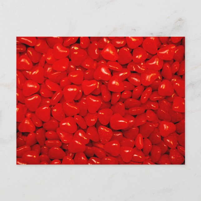 Cartão Postal Pequenas Cães de Coração Vermelho (Frente)