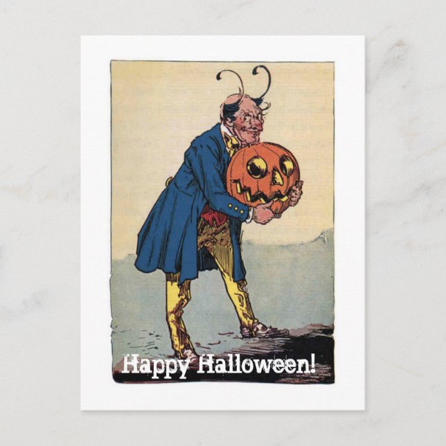Cartão Postal Pequenas histórias de bruxas de Oz Halloween (Frente)