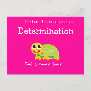 Cartão Postal Pequenas lições do Lunchbox - Determinação