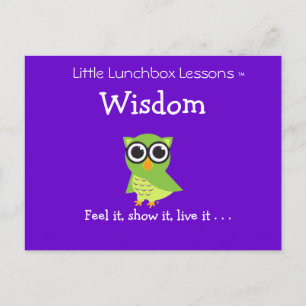 Cartão Postal Pequenas lições do Lunchbox - Sabedoria