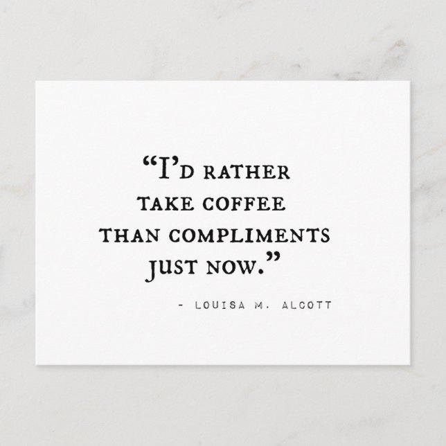 Cartão Postal Pequenas mulheres citam (Frente)