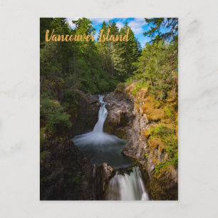 Cartão Postal Pequenas quedas d'água Qualicum Ilha de Vancouver 
