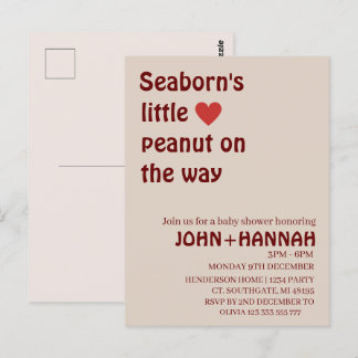 Cartão Postal Pequeno amendoim costume no caminho do chá de fral