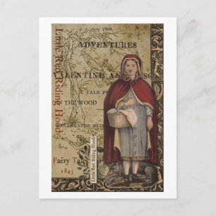 Cartão Postal Pequeno Chapéu Vermelho