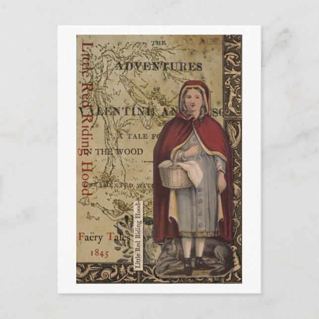 Cartão Postal Pequeno Chapéu Vermelho (Frente)