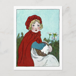 Cartão Postal Pequeno Chapéu Vermelho