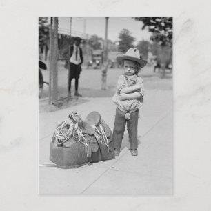 Cartão Postal Pequeno Cowboy, 1923