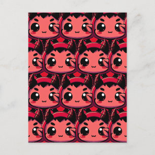 Cartão Postal Pequeno Diabo Chibi