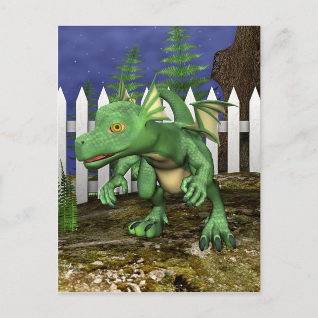 Cartão Postal Pequeno Dragão (Frente)