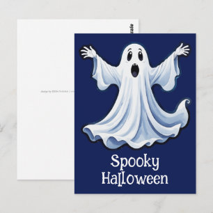 Cartão Postal Pequeno Fantasma Assustador - Halloween 11 - Diver
