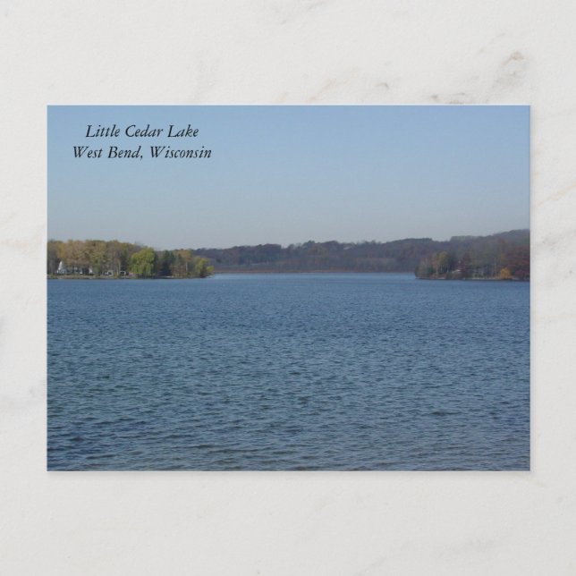 Cartão Postal Pequeno Lago Cedar (Frente)