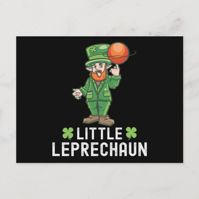 Cartão Postal Pequeno Leprechaun - Ruas. Dia dos Patricões (Frente)