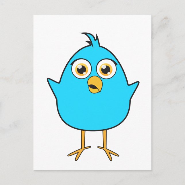 Cartão Postal Pequeno Pássaro Azul (Frente)