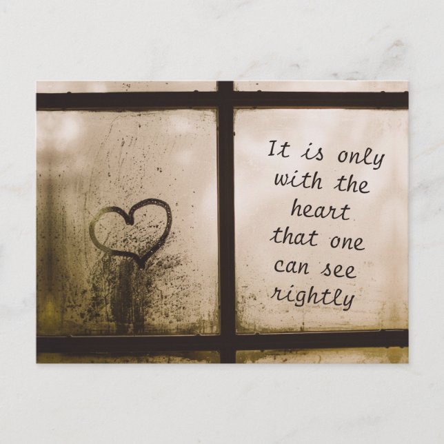 Cartão Postal Pequeno Príncipe Zitat (Frente)