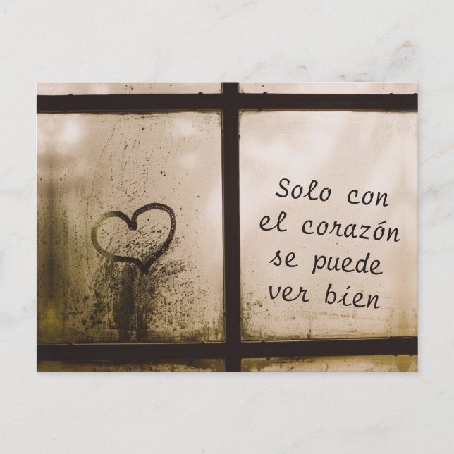 Cartão Postal Pequeno Príncipe Zitat (Frente)