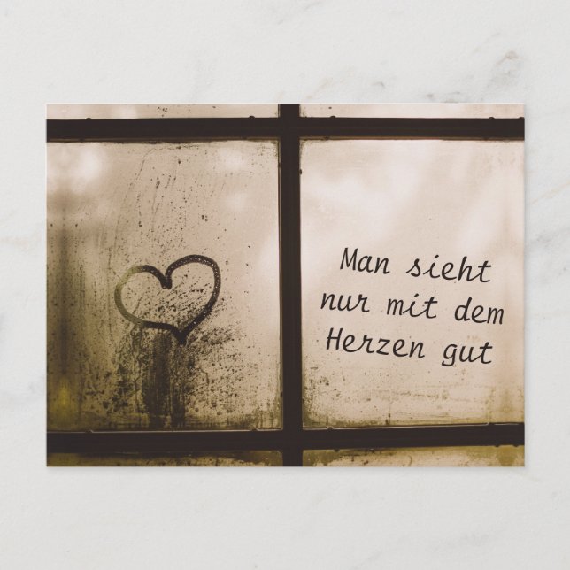 Cartão Postal Pequeno Príncipe Zitat (Frente)