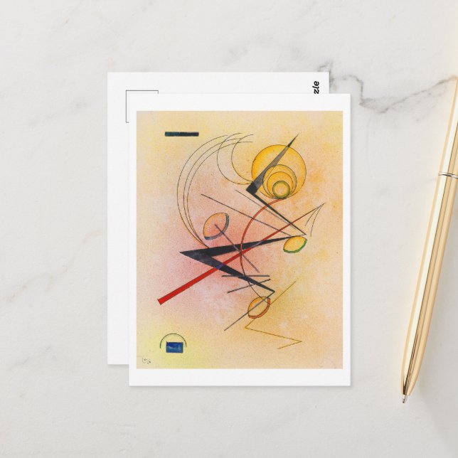 Cartão Postal Pequeno Quente, Kandinsky 1928 (Frente/Verso In Situ)