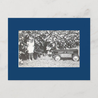 Cartão Postal Pequeno Vagão Vermelho