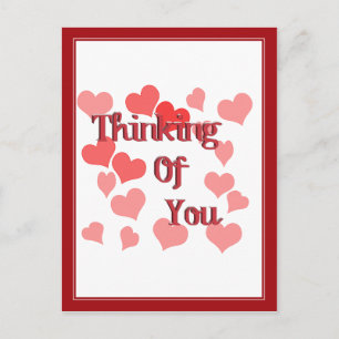 Cartão Postal Pequenos Corações Pensando em Você