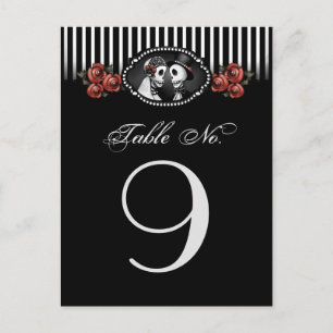Cartão Postal Pequenos Esqueletos de Casamento de Halloween Pret