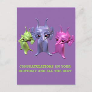 Cartão Postal Pequenos marcianos