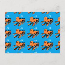 Cartão Postal Pequenos polvos laranja por Mestre C.M.F.B