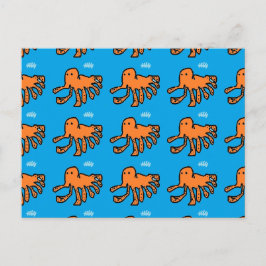 Cartão Postal Pequenos polvos laranja por Mestre C.M.F.B
