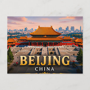 Cartão Postal Pequim China Arquitetura e História Chinesa 🌊