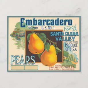 Cartão Postal Peras