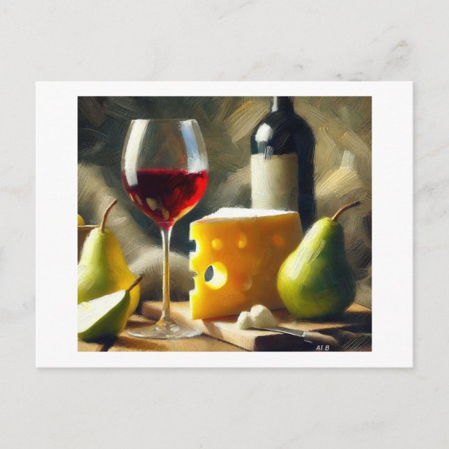 Cartão Postal Peras De Queijo De Vinho, (Frente)