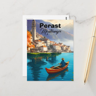 Cartão Postal Perast Montenegro Impressão de Viagem, Perast Mont