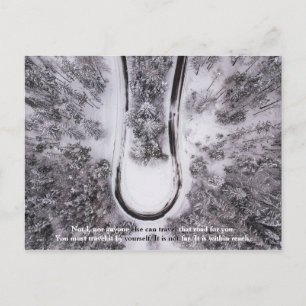 Cartão Postal "Percorra Esse Caminho para Você" Citação Motivaci