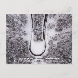 Cartão Postal "Percorra Esse Caminho para Você" Citação Motivaci