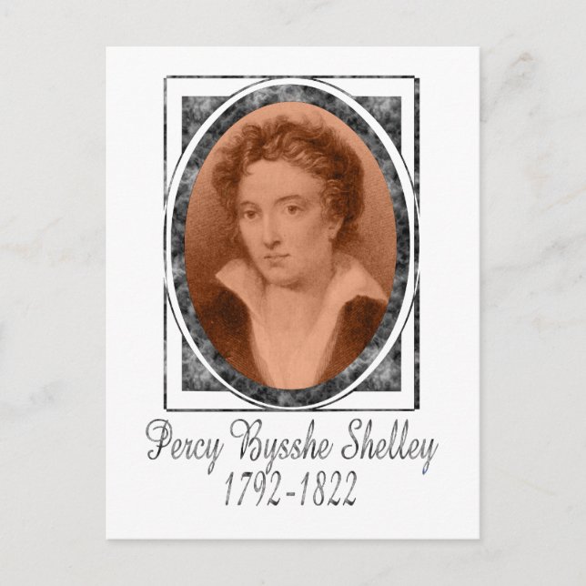 Cartão Postal Percy Bysshe Shelley (Frente)