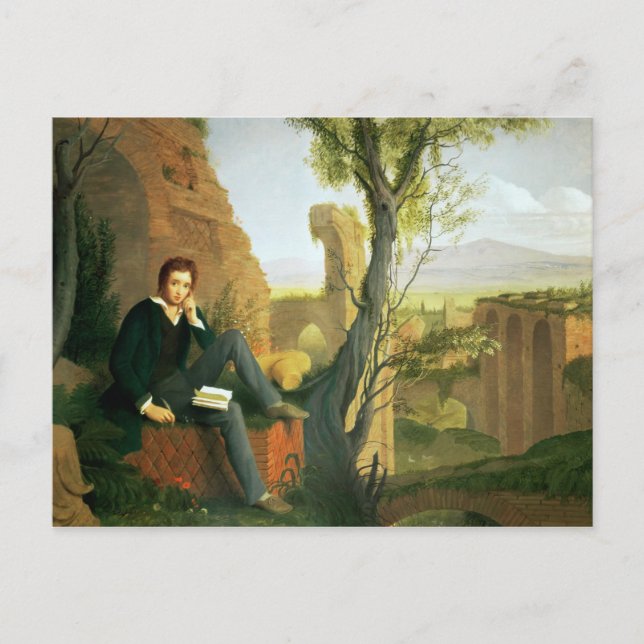 Cartão Postal Percy Bysshe Shelley  1845 (Frente)