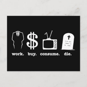Cartão Postal perda de consumo de comprar de trabalho