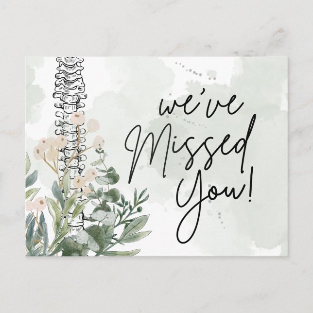 Cartão Postal Perdemos-te, Cartão-postal de chamada Chiropractic (Frente)