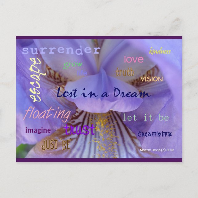 Cartão Postal Perdido Em Um Sonho | Cartão-postal Blue Beach™ (Frente)