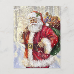 Cartão Postal Père Noël et sa hotte