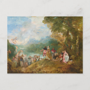 Cartão Postal Peregrinação a Cythera O Embarque para Cythera