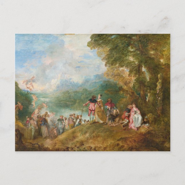 Cartão Postal Peregrinação a Cythera O Embarque para Cythera (Frente)