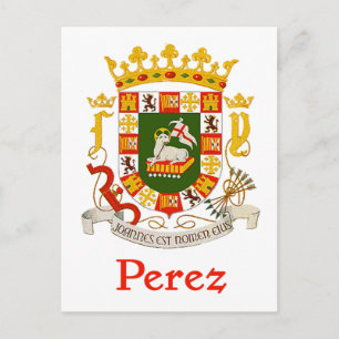 Cartão Postal Perez Shield de Porto Rico