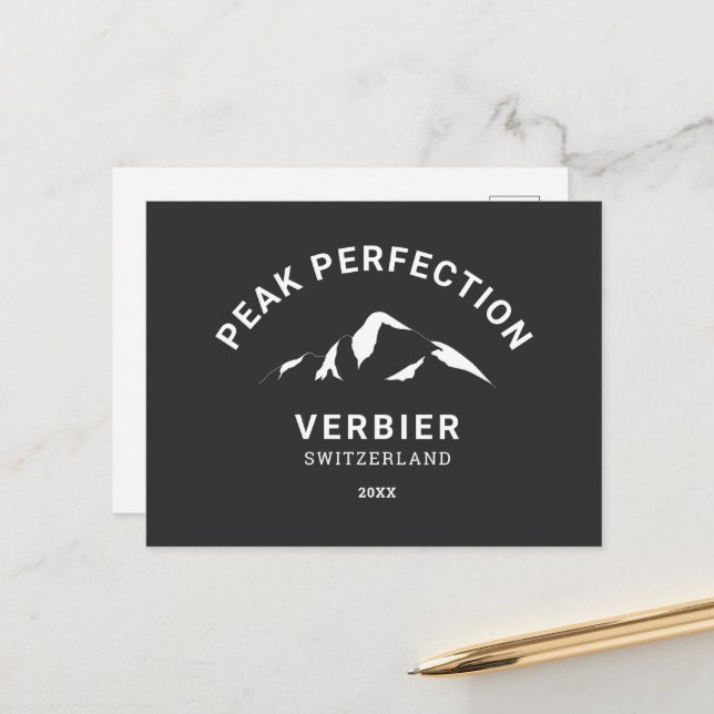 Cartão Postal Perfeição Máxima de resort desportiva de inverno (Frente/Verso In Situ)